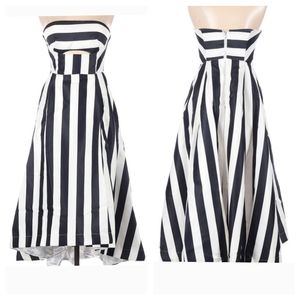 L'atiste Black/White Stripe Dress Size M